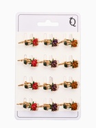 Брошь «Роза» с листьями, цвет МИКС в золоте (неделимая фасовка 12 шт., цена за шт.) 9088989