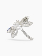 Брошь «От сглаза» стрекоза маленькая, синяя в серебре - Фото 2