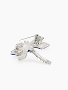 Брошь «От сглаза» стрекоза маленькая, синяя в серебре - Фото 3