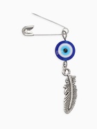 Булавка-оберег «От сглаза» перо, цвет синий в серебре - Фото 3