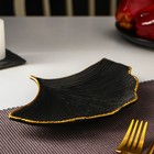 Блюдо для фруктов Доляна «Ракушка», 23×15 см, чёрное - Фото 2