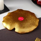 Блюдо для фруктов Доляна «Кувшинка», 20×19 см, золотое - Фото 3