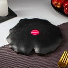 Блюдо для фруктов Доляна «Кувшинка», 20×19 см, чёрное - Фото 3