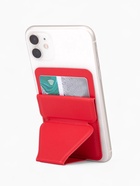 Картхолдер на телефон клеящийся, с подставкой, красный - Фото 2