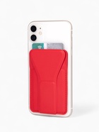 Картхолдер на телефон клеящийся, с подставкой, красный - Фото 3