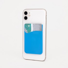 Картхолдер на телефон, цвет голубой Ош