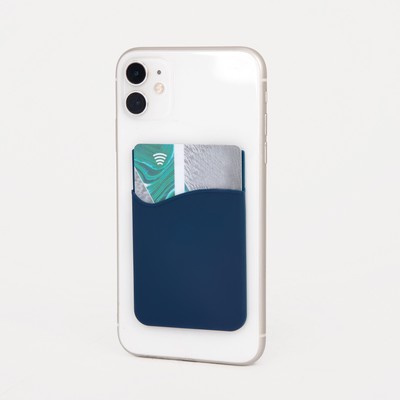 Картхолдер на телефон клеящийся, цвет синий