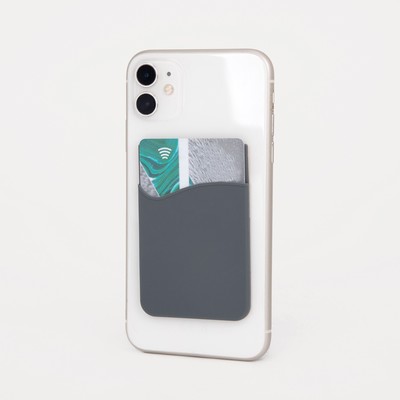 Картхолдер на телефон клеящийся, цвет тёмно-серый