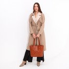 Сумка-шопер женская на магните, цвет коричневый - фото 21775255