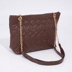 Сумка женская на молнии, цвет коричневый - фото 21775257