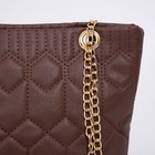 Сумка женская на молнии, цвет коричневый - фото 21775259