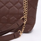 Сумка женская на молнии, цвет коричневый - фото 21775260