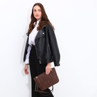 Сумка женская на молнии, цвет коричневый - фото 21775262