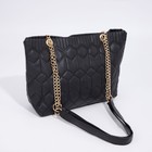 Сумка-шопер на молнии, цвет чёрный - фото 21775271