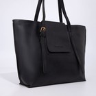 Сумка женская на молнии, цвет чёрный - фото 26748244