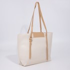 Сумка-шопер на молнии, цвет бежевый - фото 805028983 Сумка-шопер на молнии, цвет бежевый - фото 805028983