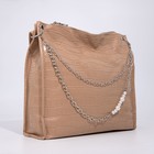 Сумка-мешок на молнии, цвет бежевый - фото 21775357