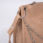 Сумка-мешок на молнии, цвет бежевый - фото 21775359