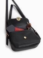 Сумка женская мессенджер на клапане, 23×6×17 см, чёрная - Фото 5