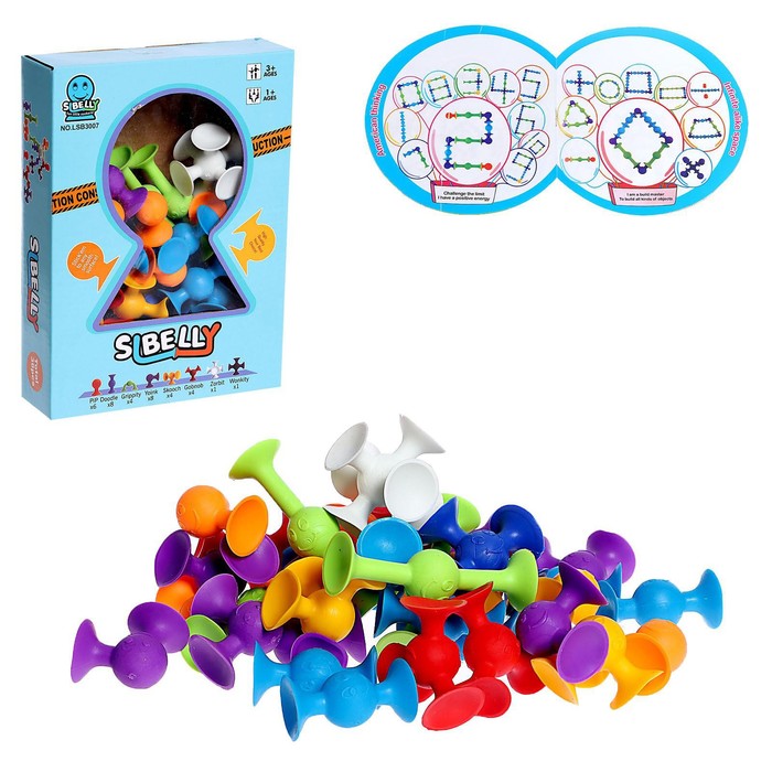 УЦЕНКА Конструктор «Забавные присоски», 36 деталей - Фото 1