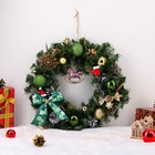 Интерьерный венок новогодний «Рождество», на дверь, ручная работа - Фото 1