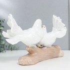Сувенир керамика "Два голубя на ветке с цветами" 28 см - фото 9055970