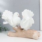 Сувенир керамика "Два голубя на ветке с цветами" 28 см - фото 9055971