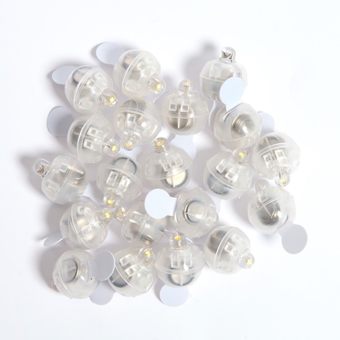 Светодиод для воздушного шара, круглый, цвет жёлтый, пластик - Фото 1