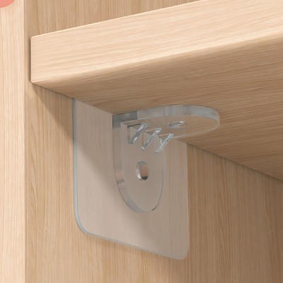 Полкодержатель с клейкой поверхностью ТУНДРА, 60×60 мм, одинарный, прозрачный