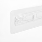 Полкодержатель с клейкой поверхностью ТУНДРА, 120х50х19 мм, двойной, прозрачный - Фото 6