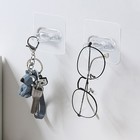 Держатель с клейкой поверхностью ТУНДРА, d=25 мм, 68×68 мм, прозрачный - Фото 5