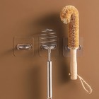 Держатель с клейкой поверхностью ТУНДРА, d=25 мм, 68×68 мм, прозрачный - Фото 8