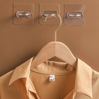 Держатель с клейкой поверхностью ТУНДРА, d=25 мм, 68×68 мм, прозрачный - Фото 10