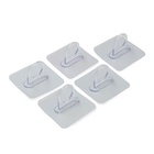 Держатель с клейкой поверхностью ТУНДРА, d=25 мм, 68×68 мм, прозрачный - Фото 2