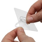 Держатель с клейкой поверхностью ТУНДРА, d=25 мм, 68×68 мм, прозрачный - Фото 21