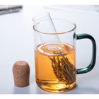 Колба для заваривания, 15.5×3 см, с пробковой крышкой, боросиликатное стекло, прозрачная - Фото 2