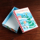 Коробка новогодняя подарочная сборная крышка - дно с окном, «Город», 21×15×5.7 см - Фото 3