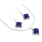 Гарнитур 2 предмета: кулон, серьги «Ромб» легкий флирт, ромбики, цвет МИКС - Фото 1