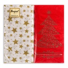 Новогодние салфетки бумажные Bouquet Mix «Золотая ель + красный», 2 слоя, 20 шт - Фото 2