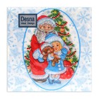 Салфетки новогодние бумажные Desna Design «Дед Мороз и Снегурочка», 1 слой, 24×24 см, 40 шт. - Фото 2