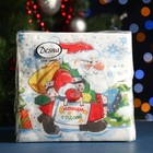 Салфетки бумажные "Desna Design" Дед Мороз с подарками, 1 слой, 24x24, 40 листов - фото 320021979