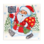 Салфетки новогодние бумажные Desna Design «Дед Мороз», 1 слой, 24×24 см, 40 шт. - Фото 2