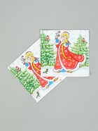 Салфетки новогодние бумажные «Снегурочка», 1 слой, 24×24 см, 40 шт. - Фото 6