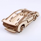 Конструктор из дерева «Спортивная машина», 19.1×8.1×5.8 см, в комплекте краски, кисточка и наждачная бумага - Фото 3