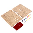 Конструктор из дерева «Спортивная машина», 19.1×8.1×5.8 см, в комплекте краски, кисточка и наждачная бумага - Фото 6