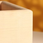 Кашпо деревянное натуральное с гравировкой "ENJOY today" 25х15х9 см - фото 40289144