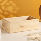 Кашпо деревянное натуральное с гравировкой "HOME" 25х15х9 см - фото 21776534