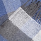 Плед с бахромой «Пикник» 140×200 см, белый-синий-серый - Фото 3