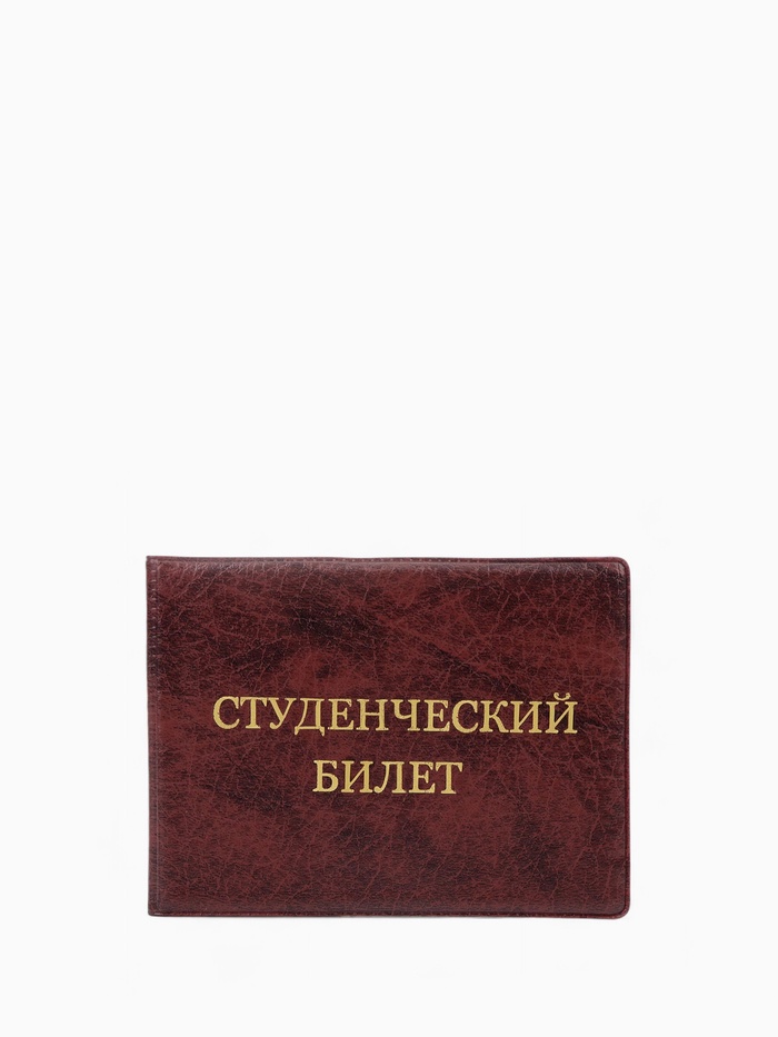 Обложка на студенческий билет, бордовая - Фото 1