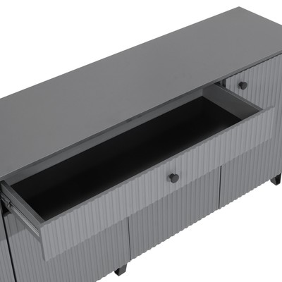 Комод Оливия, 2000х426х830, Графит/Графит Софт МДФ